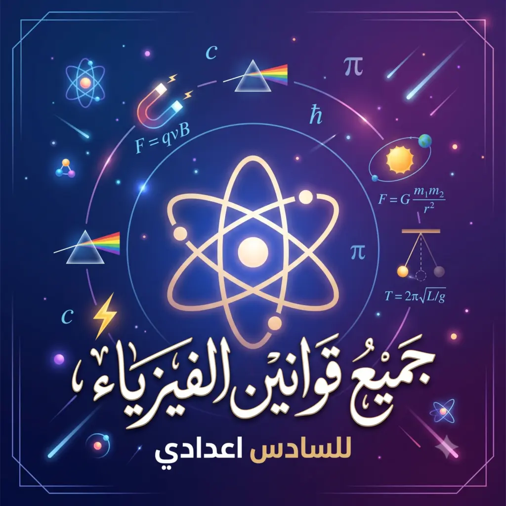 جميع قوانين الفيزياء للسادس اعدادي 2027 – ملف pdf