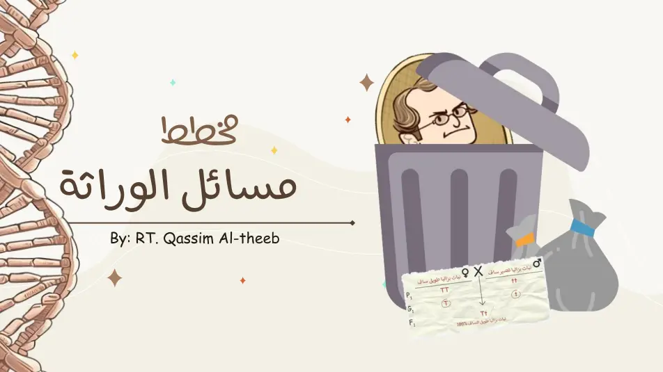 مخطط مسائل الوراثة احياء السادس العلمي – الحل الشامل والوزاريات